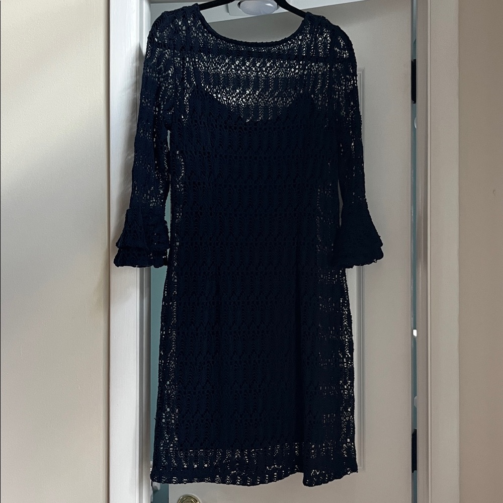 Elegant navy Lace Dress